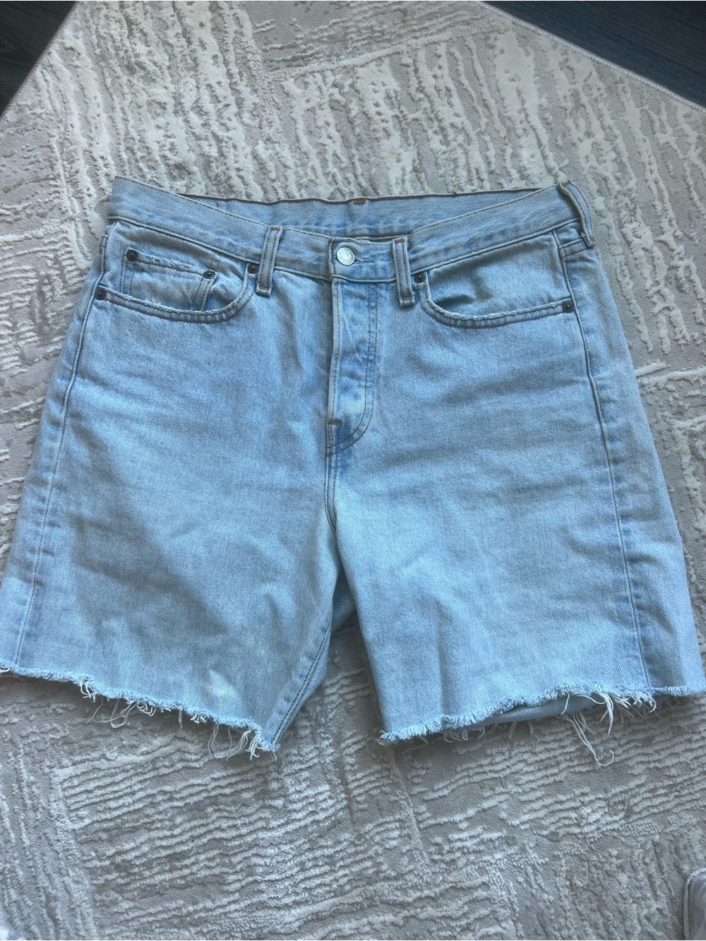 Levi's Light Wash Denim Cutoff Shorts